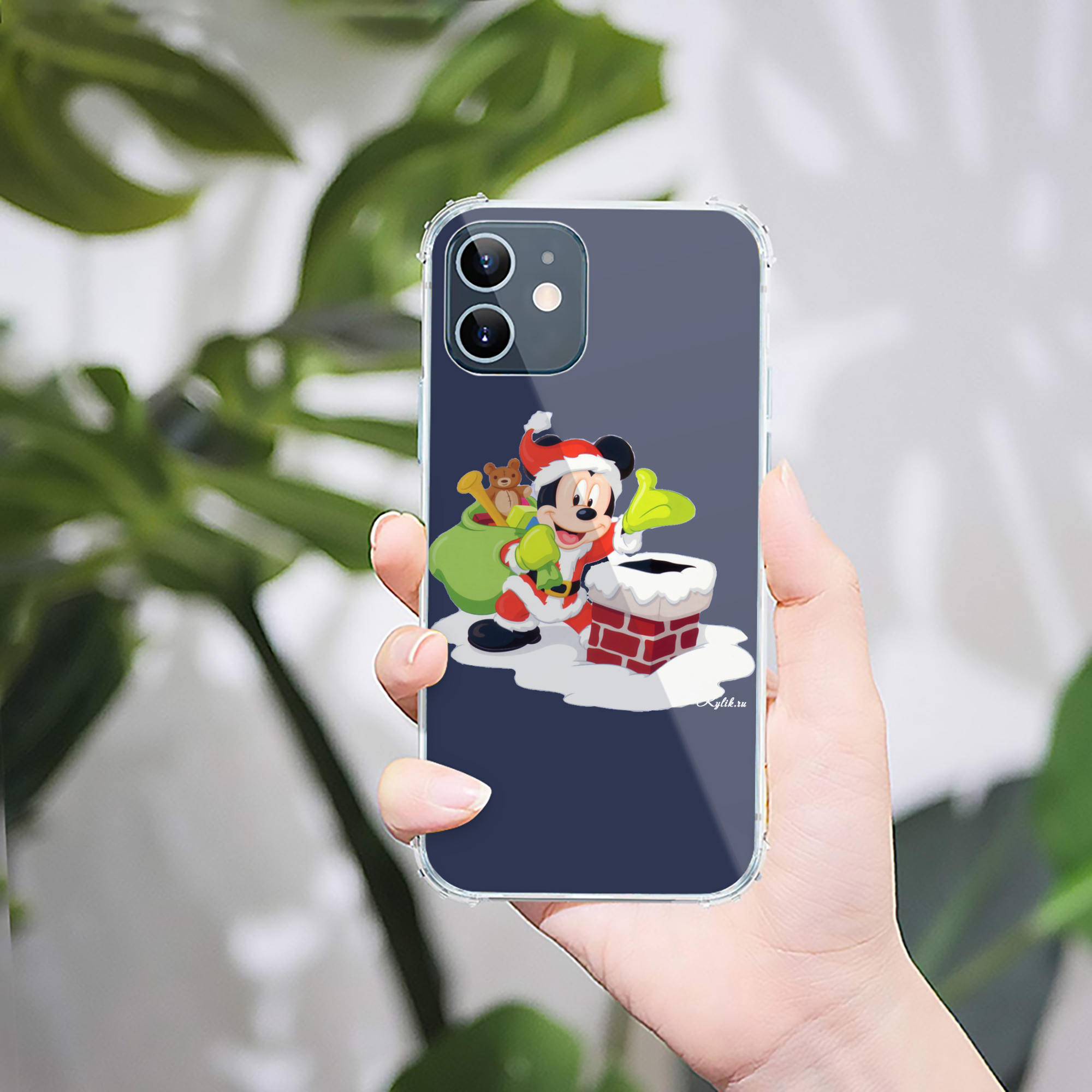 （画像用） ミッキーマウス Mickey Mouse 【iPhone 12シリーズ対応】透明スマホケース（クリアソフトケース）